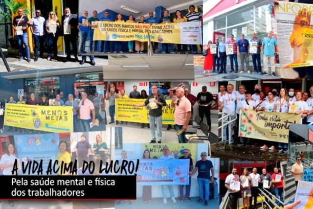 A vida acima do lucro: bancários de todo o país realizam Dia Nacional de Luta