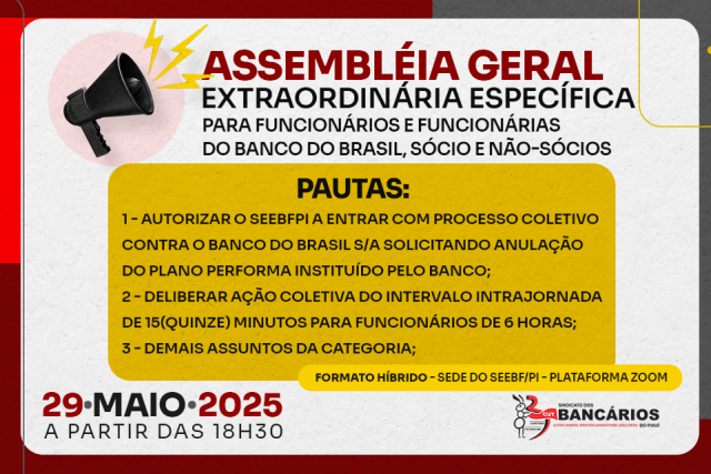 Divulgado Edital de Convocação de Assembléia Geral Específica